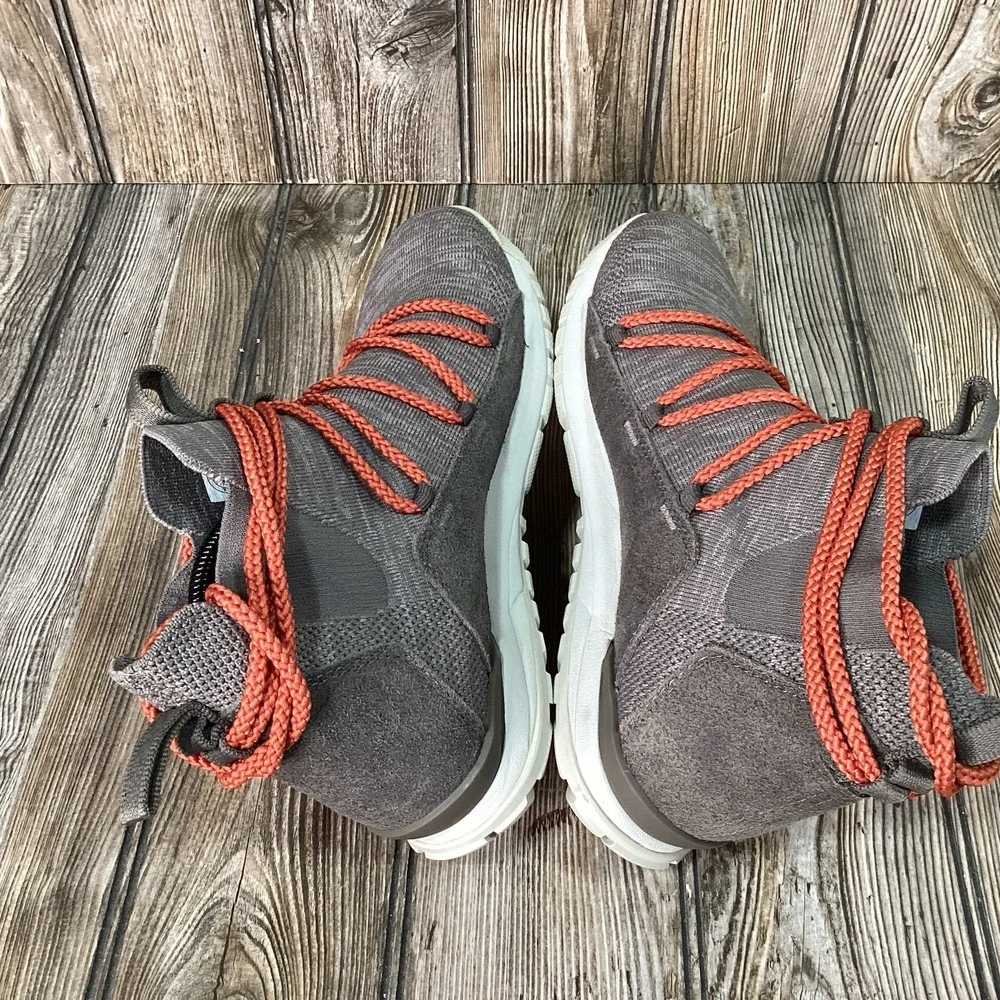 Oboz Womens Lena Mid Hiking Boots Stretch Knit Lace Up Shoes Gray Size 9.5 NEW